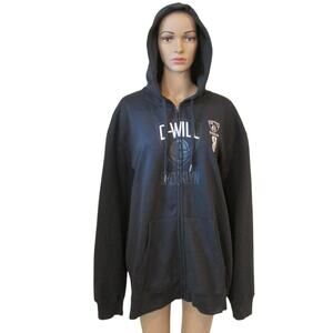 NBA Majestic Brooklyn Nets D Will Black/White Athletic Long Sleeve Hood Jacket